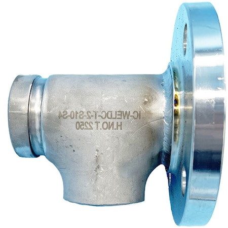 Industrial Choice Groove by 150 Flange by Weld Tee Sch 10 SS316 12 inch GVWF150-T-12-G-FL-W-S10S6